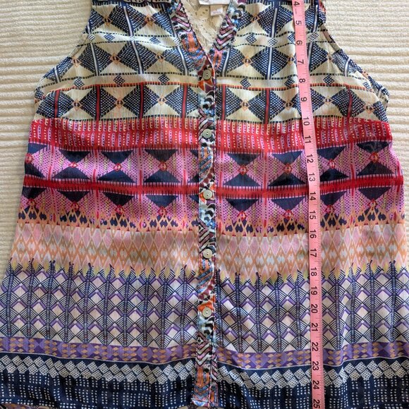 Patterned Flowy Tank, L - Picture 6 of 6
